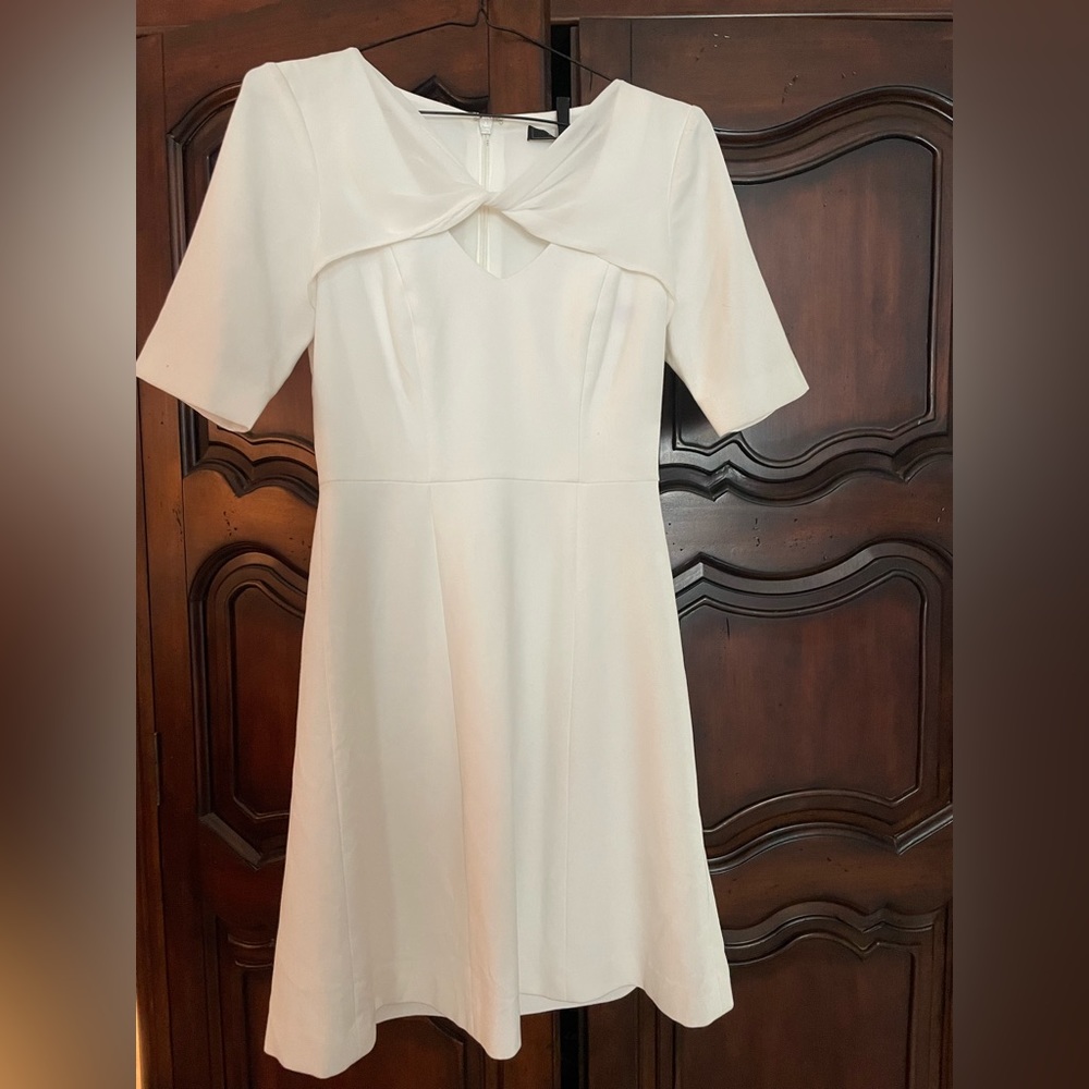 White midi dress